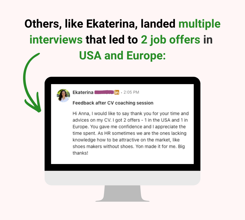 Ekaterina got 2 job offers in USA and Europe